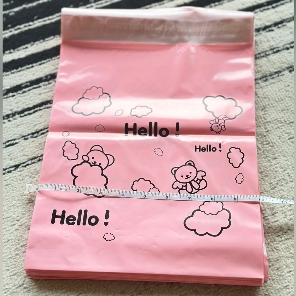 Pink Bear “Hello!” 100PCS *Poly Mailers 9.75x12 Inch
